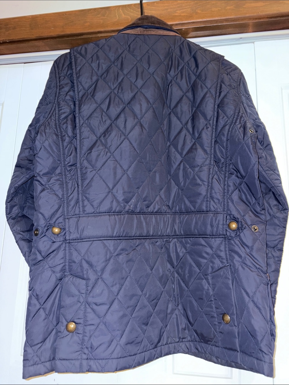 Polo by Ralph Lauren Navy Quilted Jacket with Brown Suede Accents - Picture 5 of 12